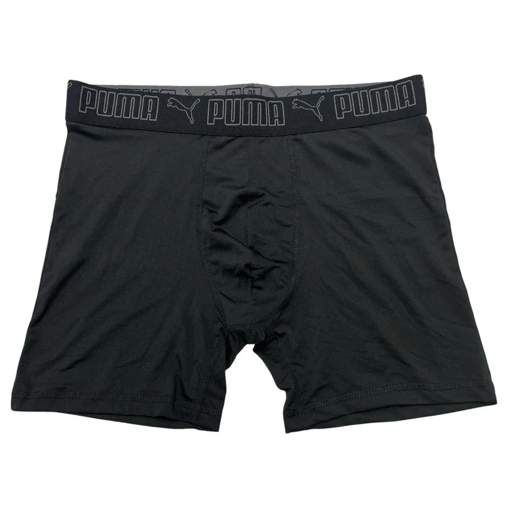 PUMA Men's Boxer Briefs 4-Pack Athletic Fit  Stretch Cooling Underwear Size S